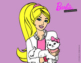 Dibujo Barbie con su linda gatita pintado por _aniita_