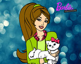 Dibujo Barbie con su linda gatita pintado por annndysss