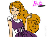 Dibujo Barbie con su vestido con lazo pintado por annndysss