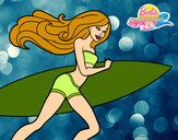 Dibujo Barbie corre al agua pintado por Lyzza_44