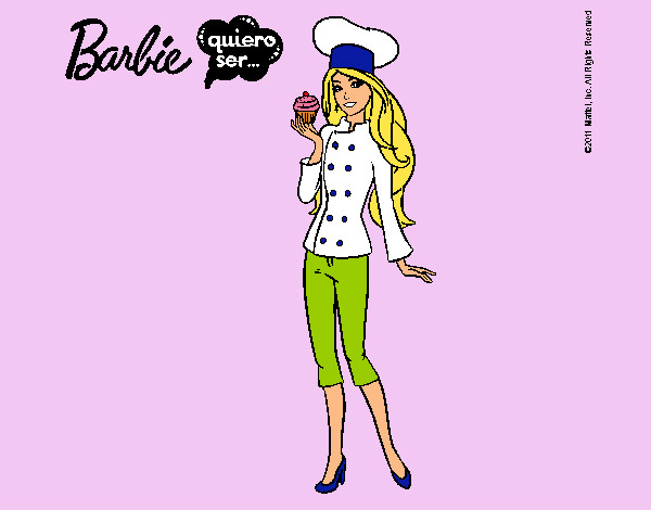 Dibujo Barbie de chef pintado por Lin187