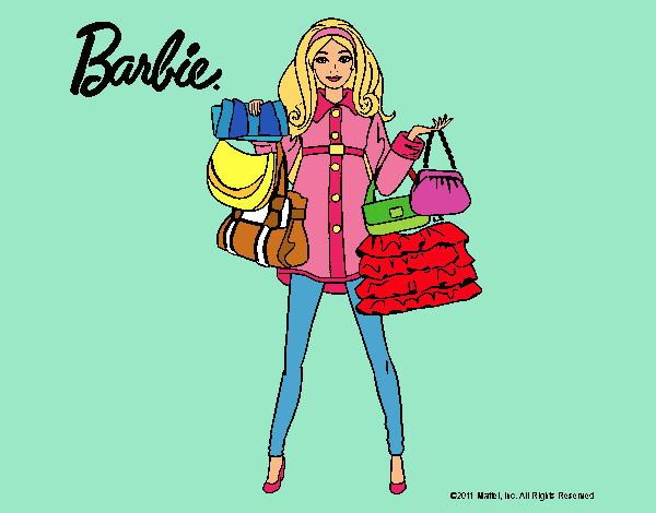 Dibujo Barbie de compras pintado por Lin187