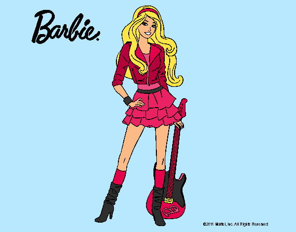 Dibujo Barbie rockera pintado por Lin187