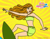Dibujo Barbie surfeando pintado por Lyzza_44