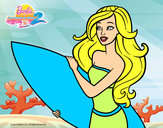 Dibujo Barbie va a surfear pintado por gra213