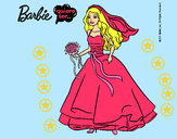 Dibujo Barbie vestida de novia pintado por princesit1
