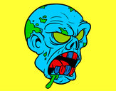 Dibujo Cabeza de zombi pintado por Isabel_car
