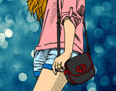 Dibujo Chica con bolso pintado por Aslin55