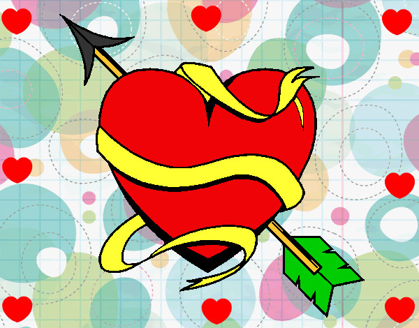 Dibujo Corazón con flecha III pintado por marioguapo