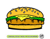 Dibujo Crea tu hamburguesa pintado por baltazar