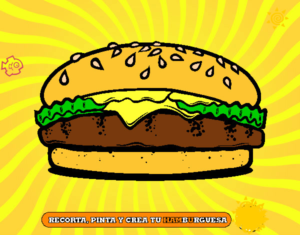 Dibujo Crea tu hamburguesa pintado por marioguapo