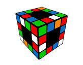 Dibujo Cubo de Rubik pintado por matimonte