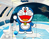 Dibujo Doraemon pintado por aly-mula