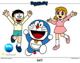 Dibujo Doraemon y amigos pintado por grp20
