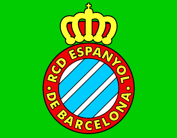 Dibujo Escudo del RCD Espanyol pintado por Isabel_car