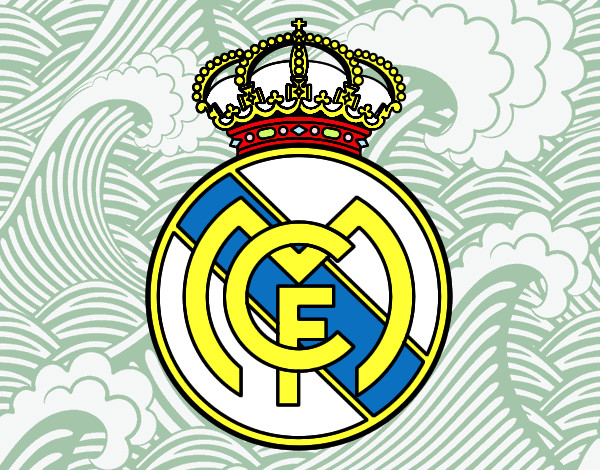 Dibujo Escudo del Real Madrid C.F. pintado por Monopop