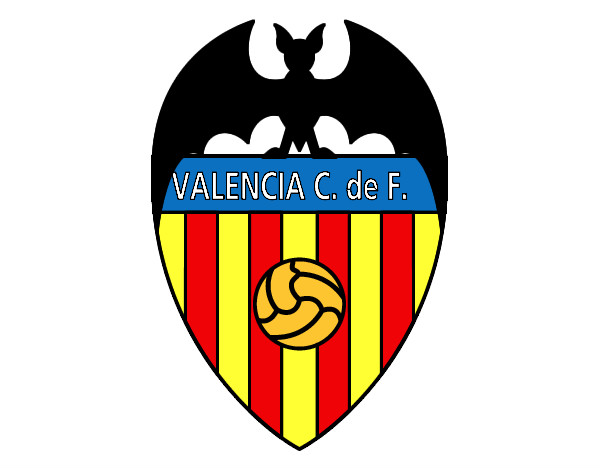Dibujo Escudo del Valencia C. F. pintado por Isabel_car