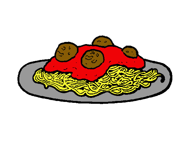 Dibujo Espaguetis con carne pintado por nicolasm