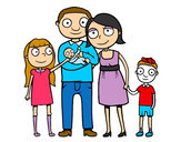 Dibujo Familia unida pintado por valemanu