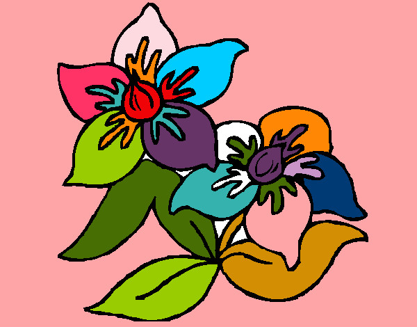 Dibujo Flores 3 pintado por solsticio