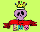 Dibujo Love Emo pintado por queyla