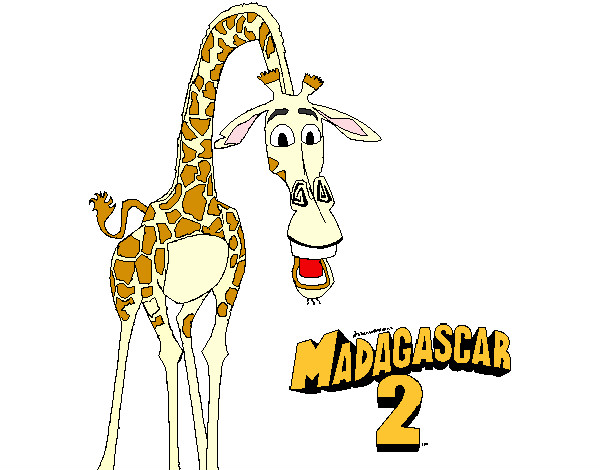 Dibujo Madagascar 2 Melman 1 pintado por Monopop