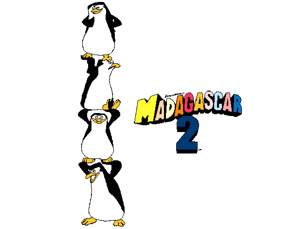 Dibujo Madagascar 2 Pingüinos pintado por baltazar