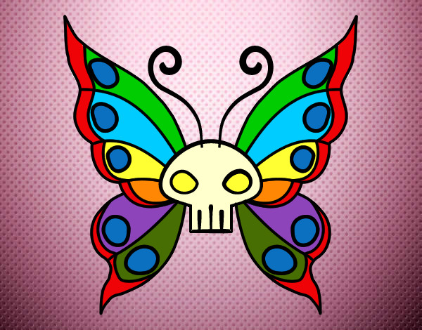 Dibujo Mariposa Emo pintado por florcita02