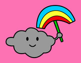 Dibujo Nube con arcoiris pintado por Tinita_27