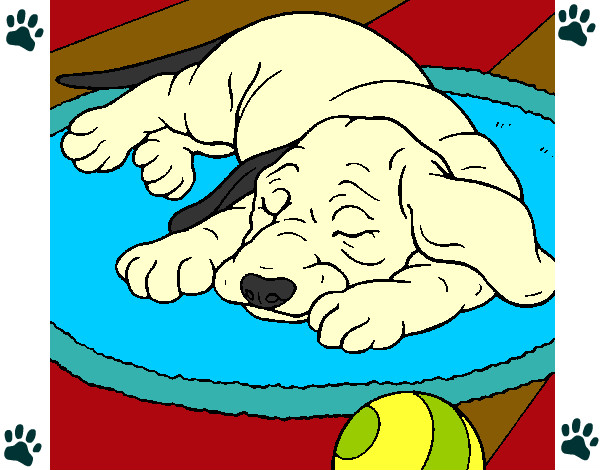 Dibujo Perro durmiendo pintado por camila2003