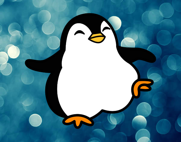 Dibujo Pingüino bailando pintado por Monopop