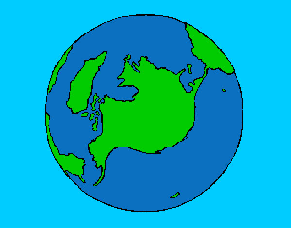 Dibujo Planeta Tierra pintado por AlejittaP.