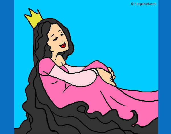 Dibujo Princesa relajada pintado por NICOBKN123