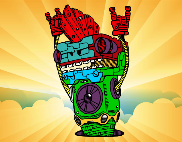 Dibujo Robot Rock and roll pintado por Isabel_car