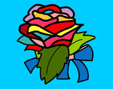 Dibujo Rosa, flor pintado por solsticio