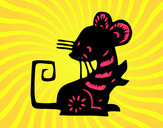Dibujo Signo de la rata pintado por clohee