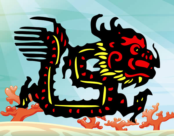 Dibujo Signo del dragón pintado por GrDark