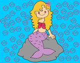 Dibujo Sirena sentada en una roca pintado por Nenavel