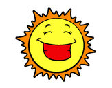 Dibujo Sol sonriendo pintado por baltazar