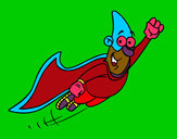 Dibujo Súper héroe volando pintado por DANEDI2106