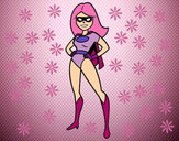 Dibujo Superheroina pintado por MerceLopez
