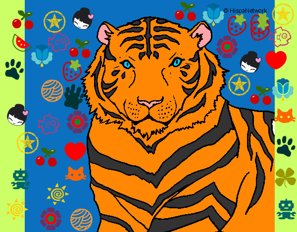 Dibujo Tigre 3 pintado por Isabel_car