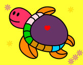 Dibujo Tortuga nadando pintado por chiq