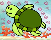 Dibujo Tortuga nadando pintado por clohee
