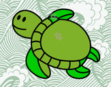 Dibujo Tortuga nadando pintado por krisby