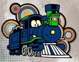 Dibujo Tren divertido pintado por santi30