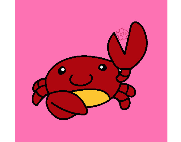 Dibujo Acuarel el cangrejo pintado por bencitopoe