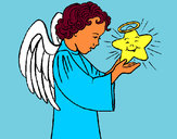 Dibujo Ángel y estrella pintado por sandramb