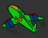 Dibujo Avión rápido pintado por braulio