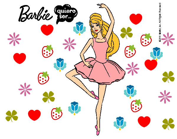 Dibujo Barbie bailarina de ballet pintado por irenehindi